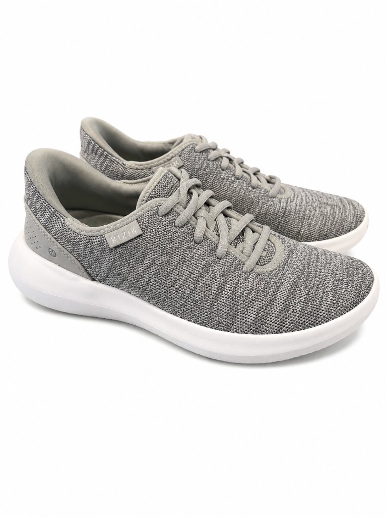 Kizik Madrid Eco Knit Hands-Free Sneakers Women’s 8 Men’s 6.5 Gray Slip-On Euc